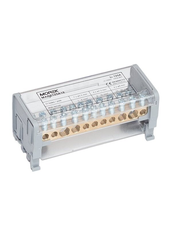 MAB125A-11 paskirstymo gnybtas 2P 2x35 + 2x25 + 7x6mm² Ipk=19 kA