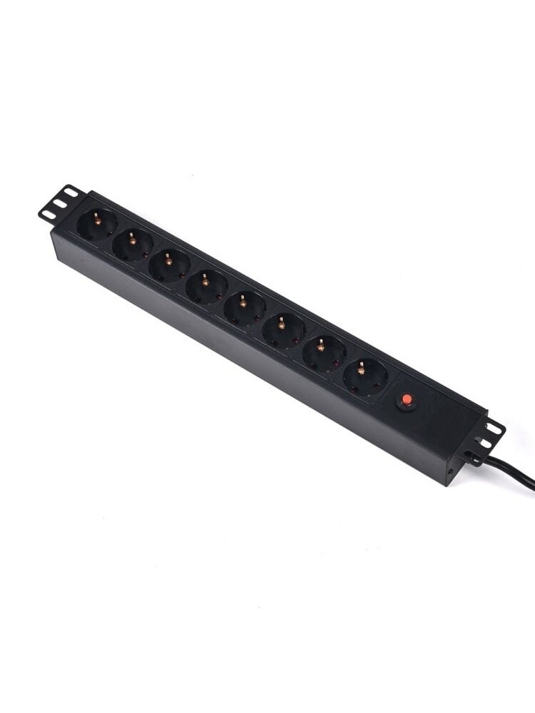 Maitinimo panelė 19'' 8X220V su viršsrovio apsauga