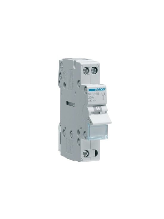 Modulinis perjungėjas Hager SFT125 (1P, 25A, 1 mod) Modulinis perjungėjas Hager SFT125 (1P, 25A, 1 mod)