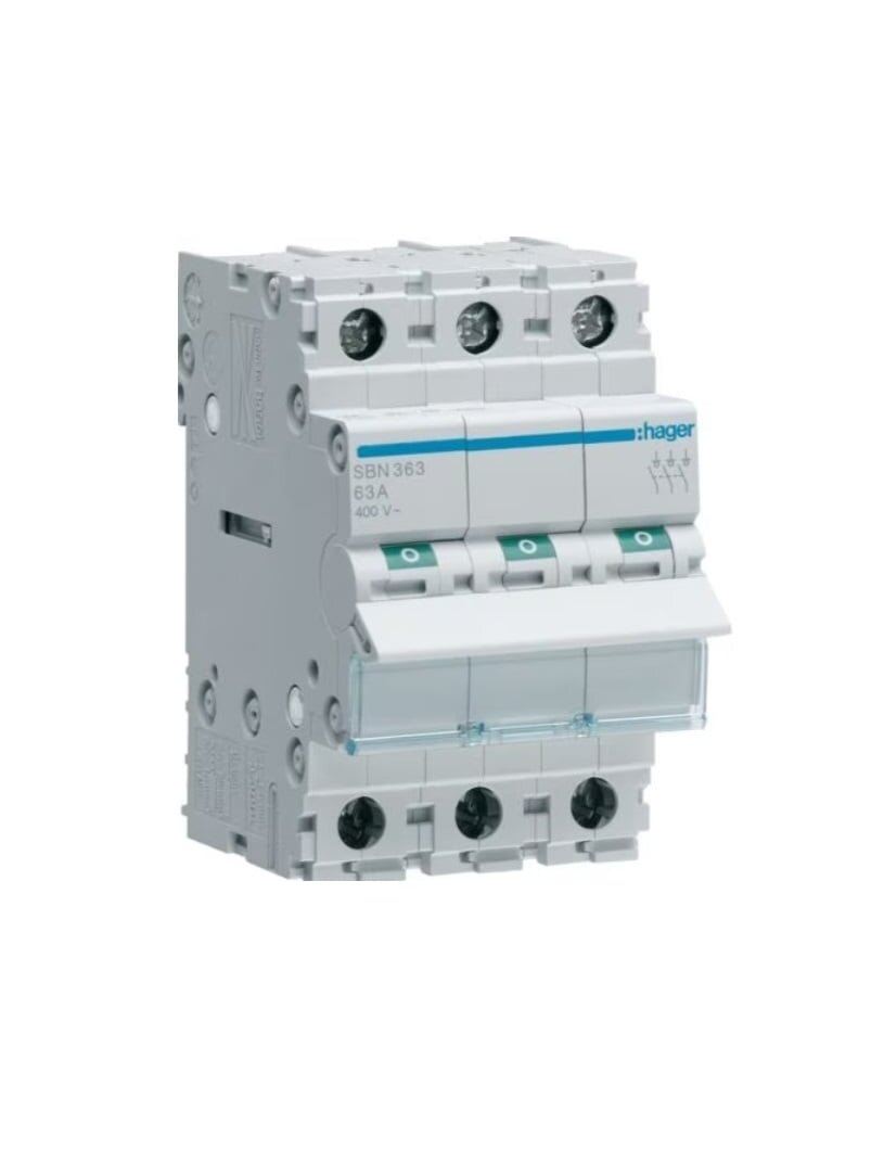 Modulinis jungiklis Hager SBN363 (3 mod, 63A, 3P) Modulinis jungiklis Hager SBN363 (3 mod, 63A, 3P)