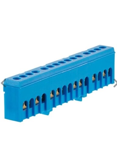 Nulinis gnybtas N15H Cu 15x16 mm2 Morek MAD1015N15 (mėlynas)