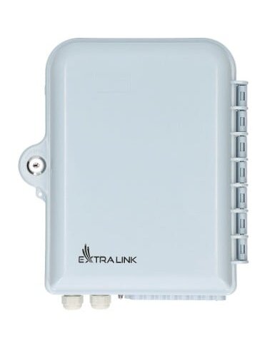 Optinė sieninė dėžutė EX0394 (plastikinė, 2 kabelio įėjimai, 16 išėjimų, kasetė, termofitai, be adapterių) Optinė sieninė dėžutė EX0394 (plastikinė, 2 kabelio įėjimai, 16 išėjimų, kasetė, termofitai, be adapterių)