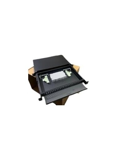 Optinė komutacinė panelė 19" 1U LK-ODF-001 (24xSC duplex, su kasete, termofitais, bėgeliais, 482x293 mm)