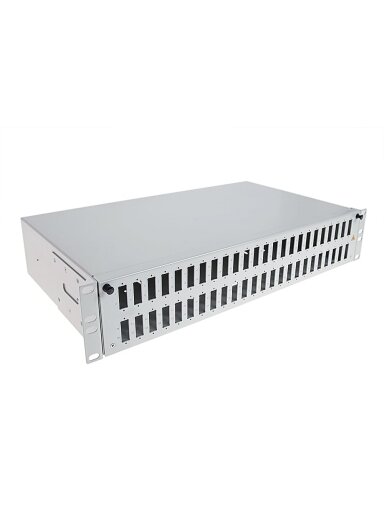Optinė komutacinė panelė 19" ODF 2U 48 SC simplex/ LC duplex priekinė panelė