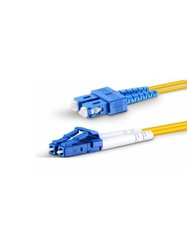 Optinis jungiamasis laidas LC/UPC–LC/UPC (Duplex, OS1/OS2, G657A1, LSZH, SM, 3mm, 1m)