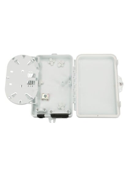Optinė sieninė dėžutė EX 0691 (plastikinė, SC/LC duplex, 1 kabelio įėjimas, 2 adapteriai, kasetė, be adapterių, 167×102×31 mm) Optinė sieninė dėžutė EX 0691 (plastikinė, SC/LC duplex, 1 kabelio įėjimas, 2 adapteriai, kasetė, be adapterių, 167×102×31 mm)