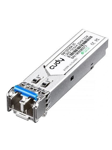 Optinis integruojamas keitiklis SFP Cudy SM100GMA-05 (850nm, 1250Mbit, 550m) Optinis integruojamas keitiklis SFP Cudy SM100GMA-05 (850nm, 1250Mbit, 550m)