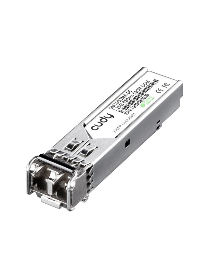 Optinis integruojamas keitiklis SFP Cudy SM100GMA-05 (850nm, 1,25Gbps, multimode, LC, 550m) Optinis integruojamas keitiklis SFP Cudy SM100GMA-05 (850nm, 1,25Gbps, multimode, LC, 550m)