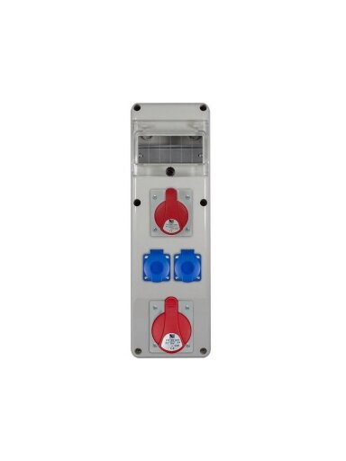 PawBol B.SLIM-6S-14-S plastikinis skydelis 6 mod (2x16A/250V 1x32A/5P 1x16A/5P)