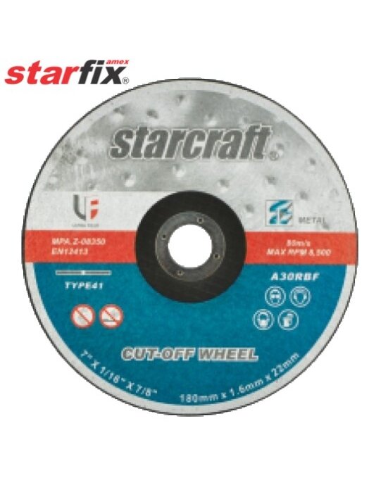 Pjovimo diskas metalui Starfix 125 mm x 1,1mm x 22 mm Pjovimo diskas metalui Starfix 125 mm x 1,1mm x 22 mm
