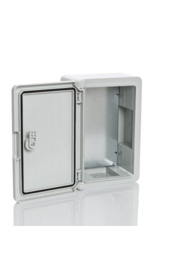 Plastikinė dėžė Plastim PP3004 (400x300x170, pilka, IP65, IK08)