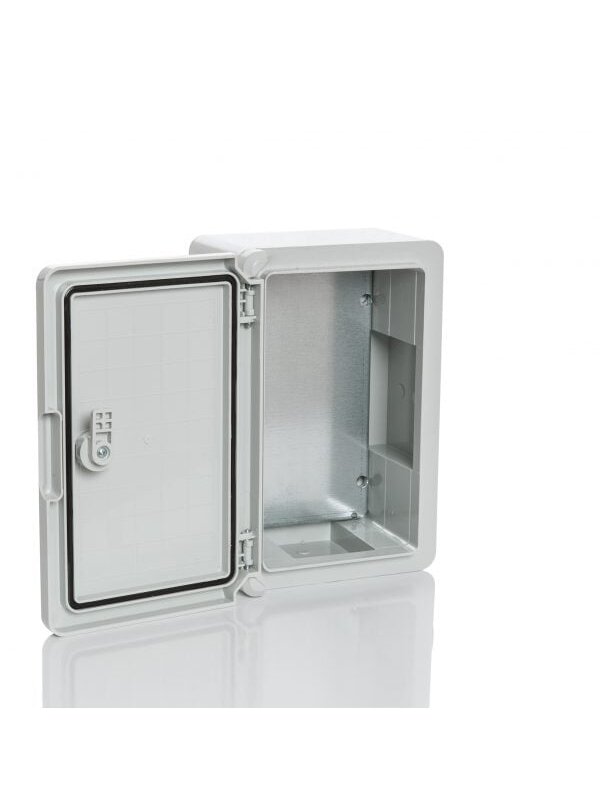 Plastikinė dėžė Plastim PP3008 (600x400x200, pilka, IP65, IK08)