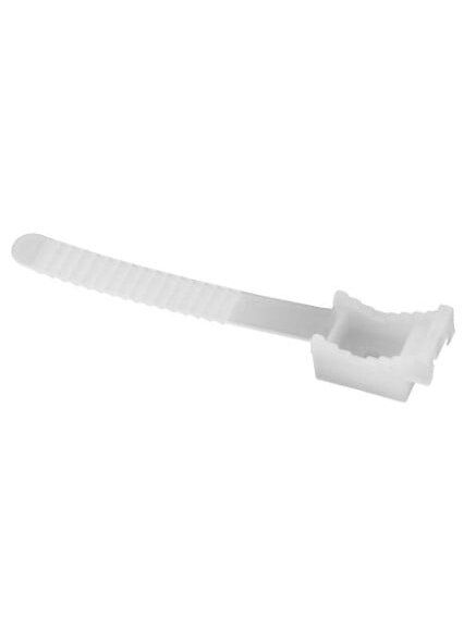 Prisukamas laikiklis kabeliui su dirželiu Pawbol H.7207 UP-30 (baltas, 30mm, 100vnt)
