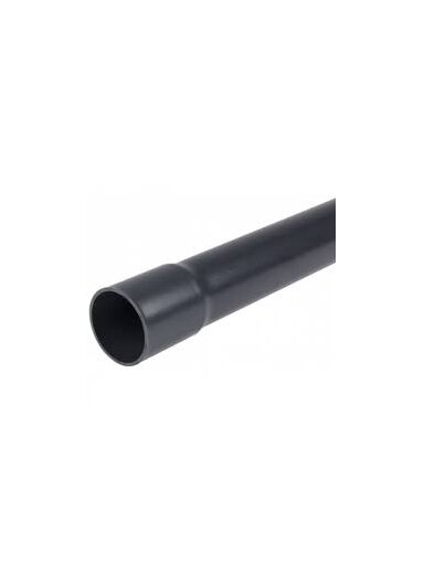 PVC vamzdis juodas 25mm su išplatintu galu 3m (15)