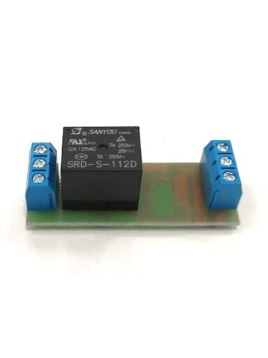 Relės blokas 12V 12A SRD-S-112D (su kontaktinėmis kaladėlėmis)