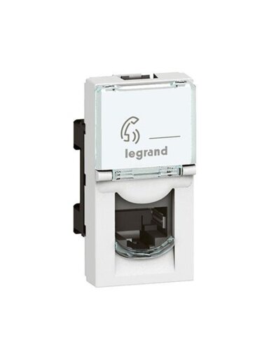 RJ11 lizdas Mosaic Legrand 078730 (white)