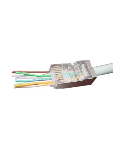 RJ45 kištukas (perkišamas, FTP, CAT5e)