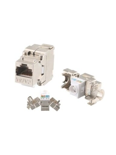 RJ45 lizdas Cat.5e FTP LLK-2015-Cat5e (180°, 23–26 AWG, 100MHz, 110/Krone, 568-A/B)