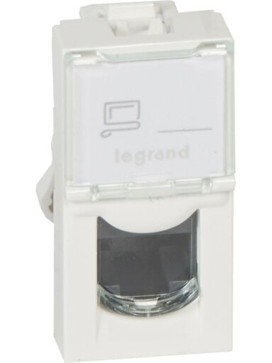 RJ45 lizdas Mosaic UTP 5E Legrand 076551 (baltas)