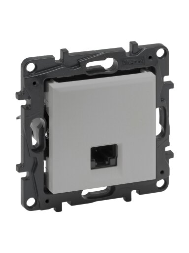 RJ45 UTP CAT 6 kompiuterinis lizdas Niloe Step Legrand 863363 (aluminio spalva)