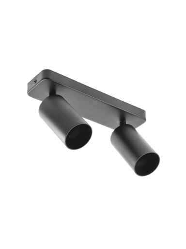 SANTO BIS LED šviestuvas (apvalus, aliuminis, juodas, dvigubas, 2x20W, IP20) GTV OS-SAN20WOK2B-00