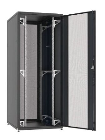 Serverinė spinta EFB 19" 42U 800x1200x2055 (juoda, nesurinkta, perforuotos durys)