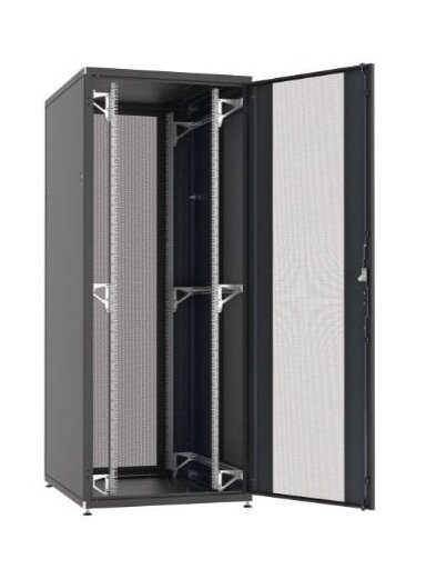 Serverinė spinta EFB 19" 42U 800x1200x2055 (juoda, nesurinkta, perforuotos durys)