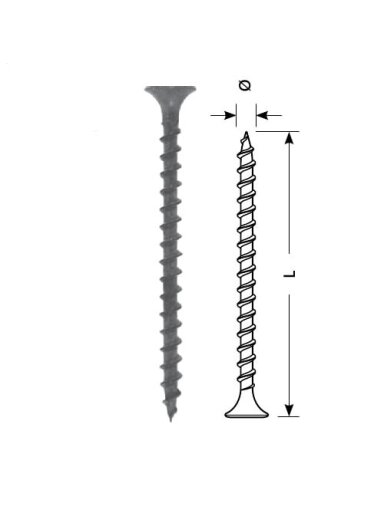 Sraigtas STARFIX gipsas-medis 3.5x45/F (juodas, 150vnt)