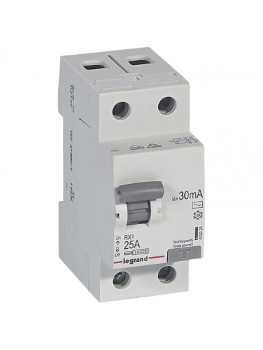 Srovės nuotekio relė RCD RX Legrand 402024 (AC, 25A, 2P, 30mA, 230V)