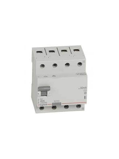 Srovės nuotekio relė RCD RX Legrand 402063 (AC, 40A, 4P, 30mA, 400V)