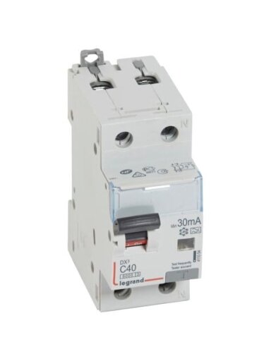 Srovės nuotekio relė su automatiniu jungikliu Legrand 411054 (C, 40A, 2P, 30mA, 230V)