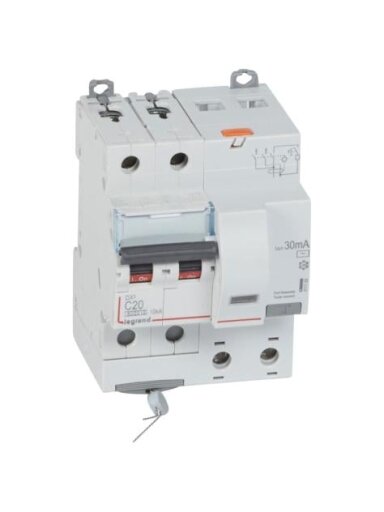 Srovės nuotekio relė su automatiniu jungikliu Legrand 411159 (C, 20A, 4P, 30mA, 230V)