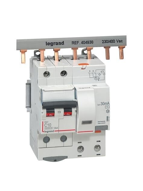 Srovės nuotekio relė su automatiniu jungikliu Legrand 411057 (C, 10A, 4P, 30mA, 230V)