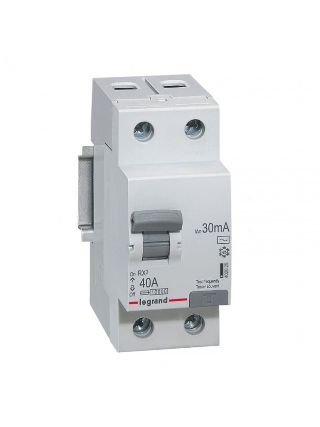 Srovės nuotekio relė RCD RX Legrand 402025 (AC, 40A, 2P, 30mA, 230V) Srovės nuotekio relė RCD RX Legrand 402025 (AC, 40A, 2P, 30mA, 230V)