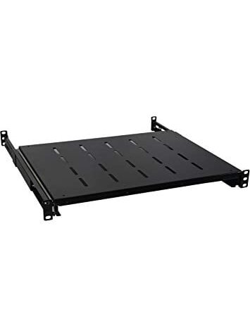Stacionari lentyna 19'' 1U (800 mm gylio spintai, juoda, iki 60 kg)