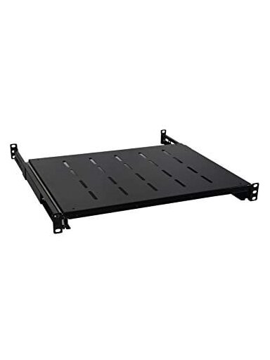 Stacionari lentyna 19'' 1U (800 mm gylio spintai, juoda, iki 60 kg)
