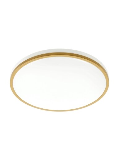 Šviestuvas lubinis apvalus auksinis TULA LED (24W, 1680lm, IP44, 4000K) GTV LD-TUL24W-NW-00