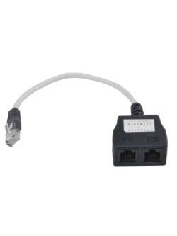 Tinklo kabelio daliklis UTP 5 cat. Ethernet/ISDN, 1x 8-pin to 2x 4-pin Tinklo kabelio daliklis UTP 5 cat. Ethernet/ISDN, 1x 8-pin to 2x 4-pin