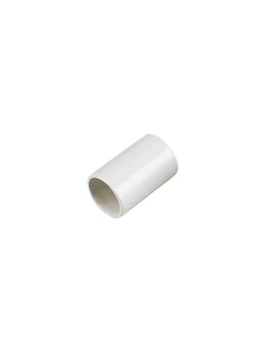 Tiesus sujungimas 20mm vamzdžiams su išplatintu galu, baltas (250)