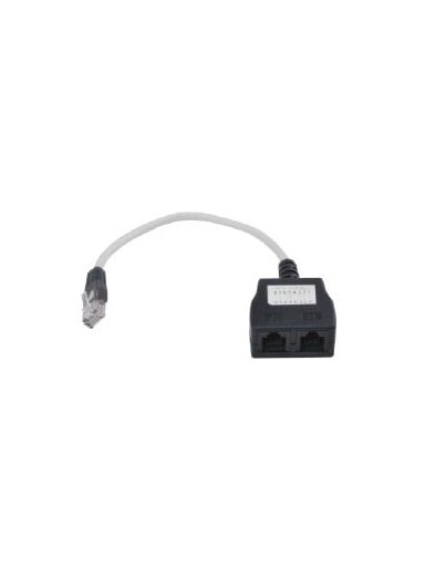 Tinklo kabelio daliklis UTP 5 cat. Ethernet/ISDN, 1x 8-pin to 2x 4-pin