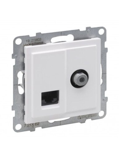 TV / UTP 6 lizdas Niloe Step Legrand 863177 (baltas)