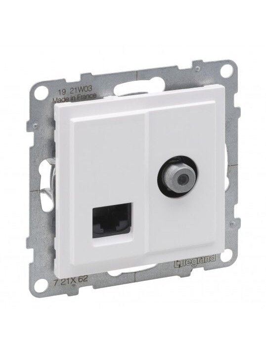 TV / UTP 6 lizdas Niloe Step Legrand 863177 (baltas)