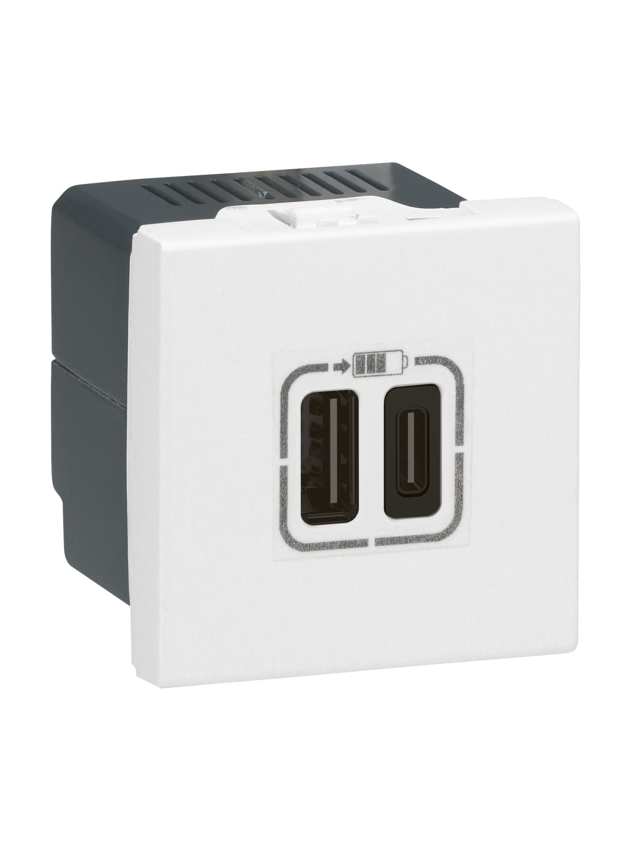 USB + USB C pakrovėjas Mosaic Legrand 077592 (5V, 3A, 15W)