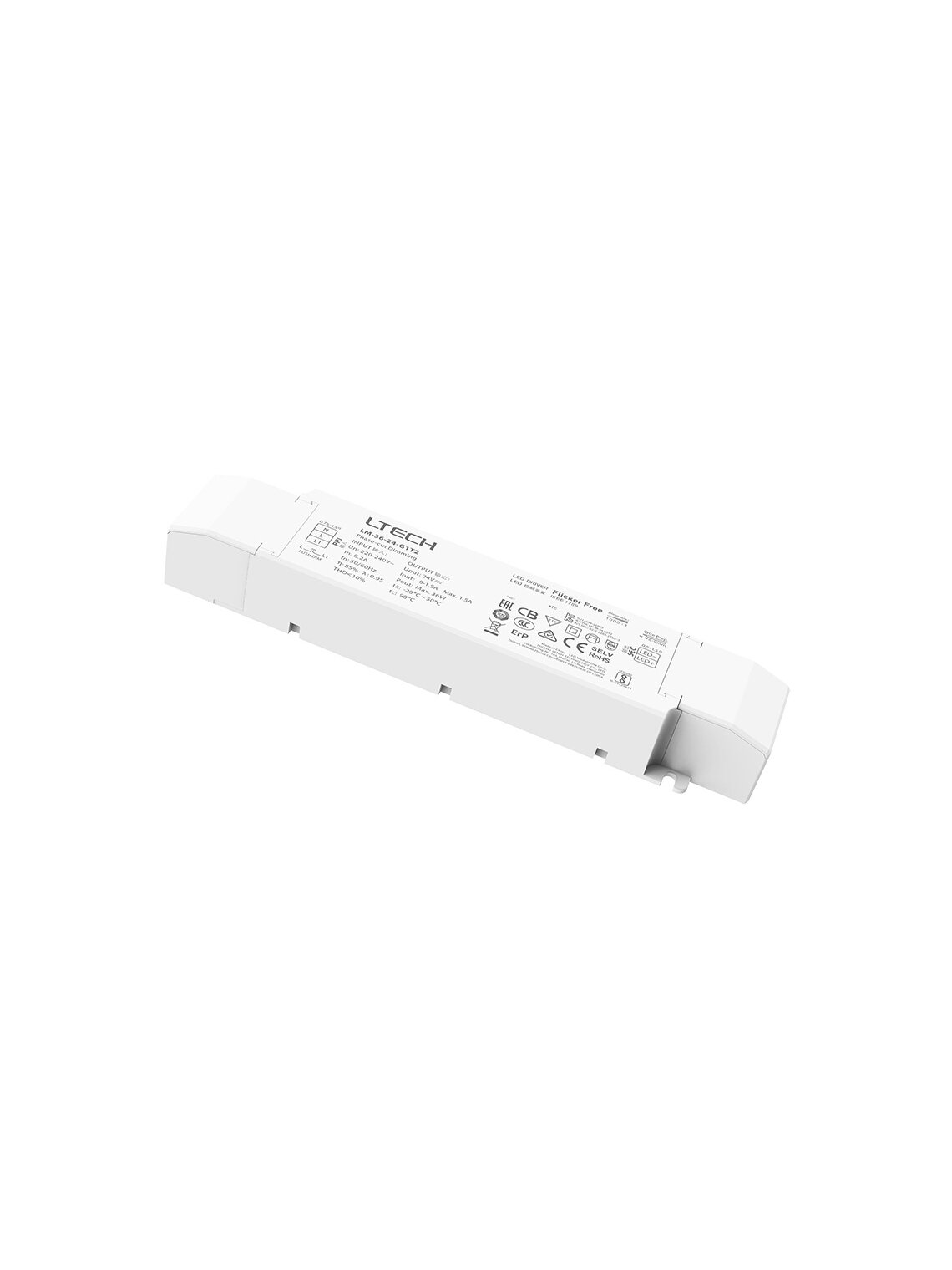 Valdomas impulsinis maitinimo šaltinis LED PUSH-DIM LTECH LM-36-24G1T2 (36W, 1.5A, 24V) Valdomas impulsinis maitinimo šaltinis LED PUSH-DIM LTECH LM-36-24G1T2 (36W, 1.5A, 24V)