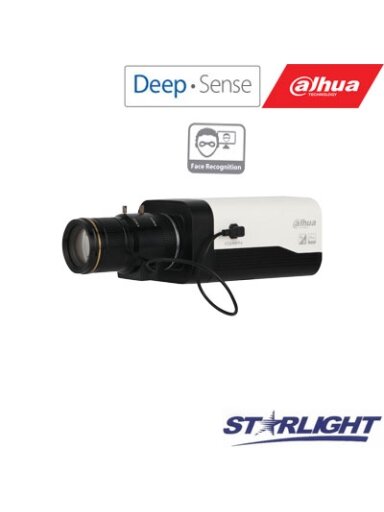 Veido atpažinimo AI IP kam. STARLIGHT 2MP BOX tipo, 1/1.9" 50fps, WDR, AWB / AGC/ H.265