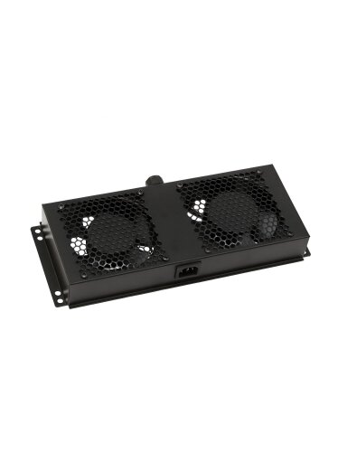 Ventiliatorių blokas 19'' AFS-2 A2 serijos spintoms (2 ventiliatoriai, 600mm, pilkas, sujungiamas 2x2)