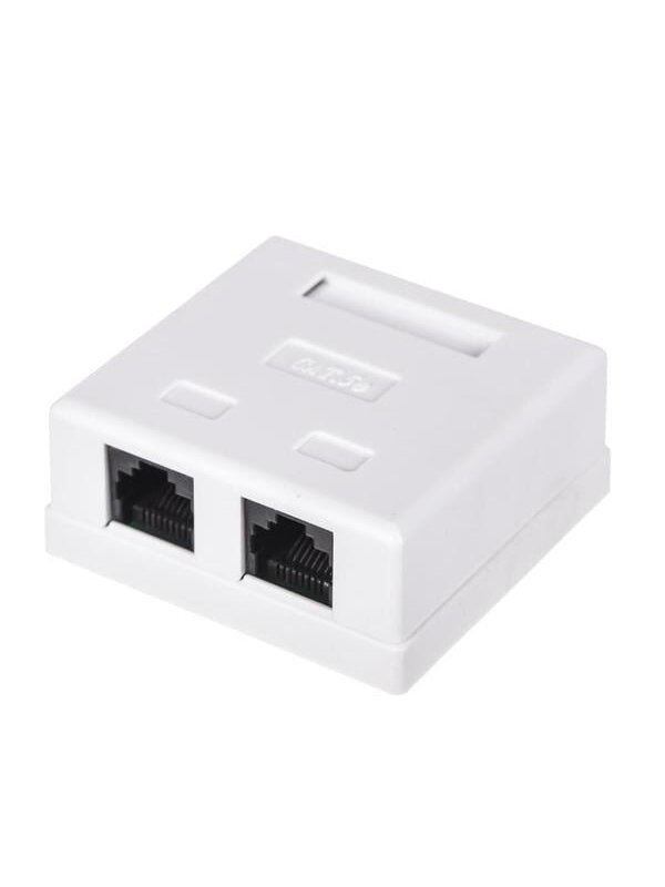 Virštinkinis kištukinis lizdas RJ45 (2 prievadai, UTP CAT6) Virštinkinis kištukinis lizdas RJ45 (2 prievadai, UTP CAT6)