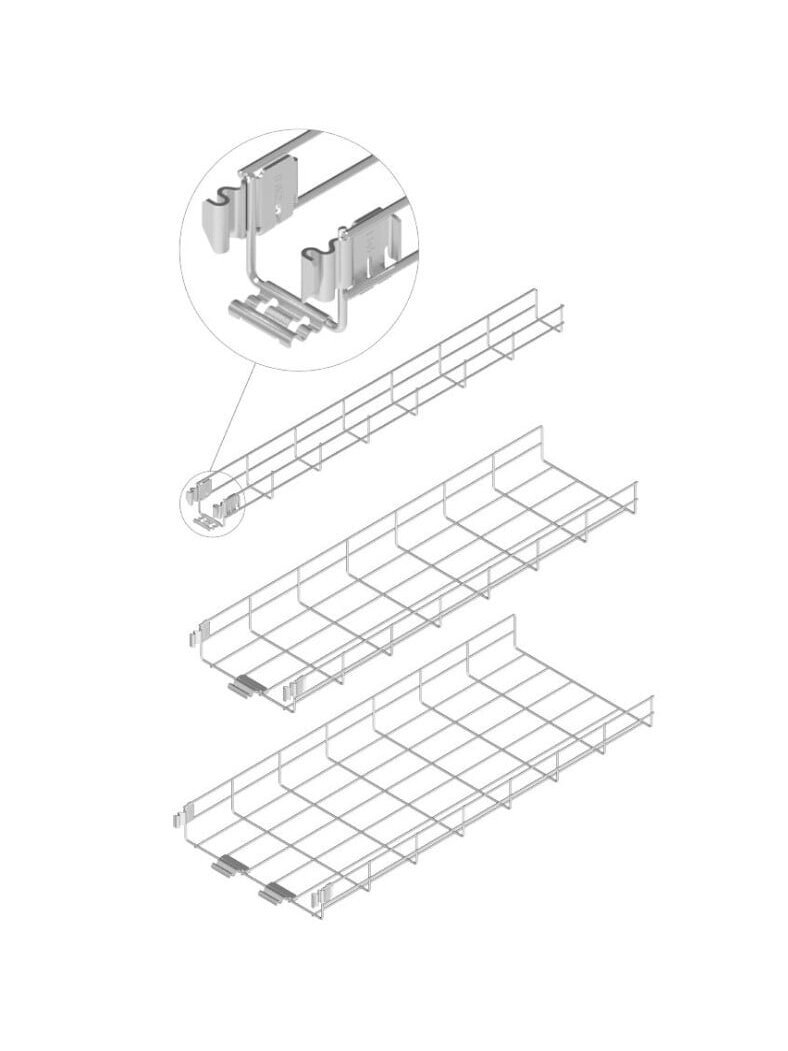 Vielinis kanalas su KLIK sistema BAKS KDSZ300H60/3 Vielinis kanalas su KLIK sistema BAKS KDSZ300H60/3