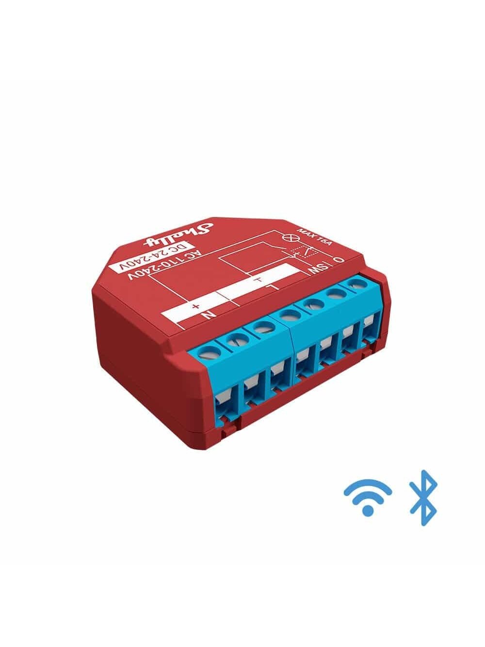 Wi-Fi relė su galios matavimo funkcija Shelly Plus 1PM (1 kanalo, 16A, 110-240 VAC, 10A 24-30 VDC) Wi-Fi relė su galios matavimo funkcija Shelly Plus 1PM (1 kanalo, 16A, 110-240 VAC, 10A 24-30 VDC)