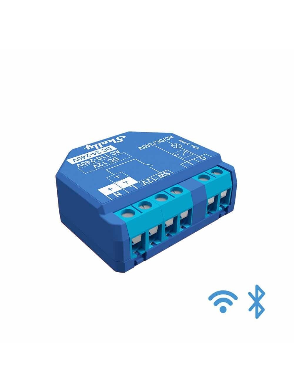 Wi-Fi valdomas rėlinis jungiklis Shelly Plus 1 (1 kanalo, 16A, 110-240 VAC, 24-48 VDC, 12 VDC) Wi-Fi valdomas rėlinis jungiklis Shelly Plus 1 (1 kanalo, 16A, 110-240 VAC, 24-48 VDC, 12 VDC)